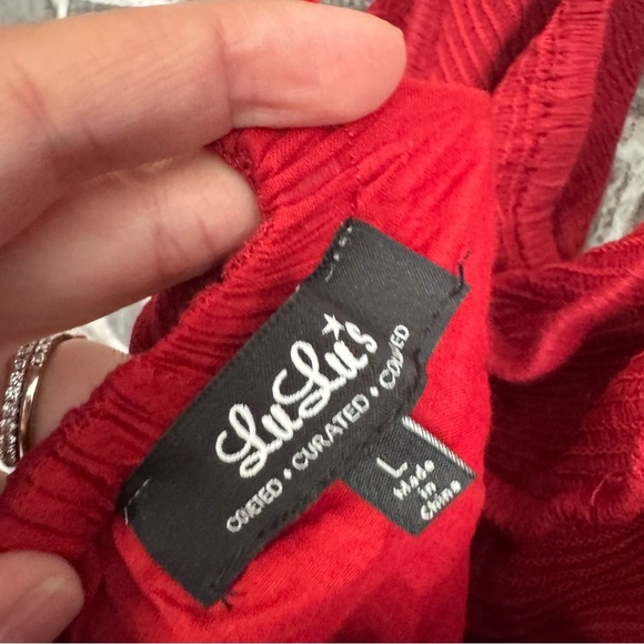 NWT Lulus maxi dress red halter neck strappy back - Picture 13 of 15